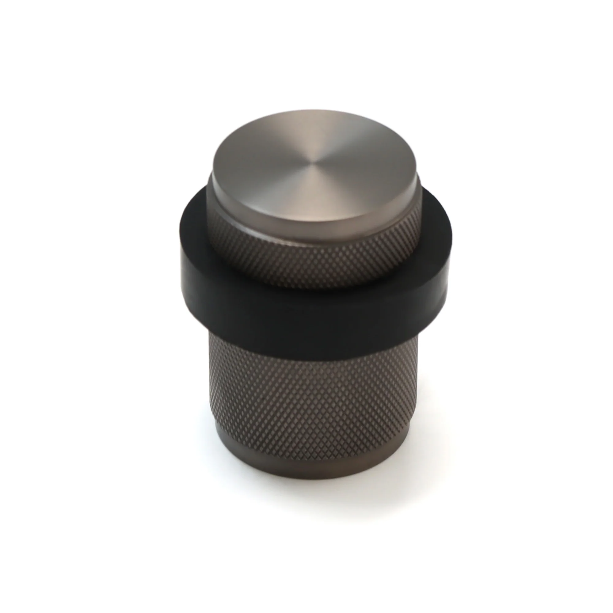 Knurled Round Door Stopper - Gun Metal (123460)